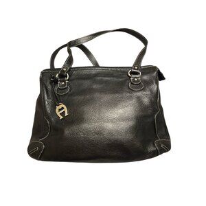 Vintage Etienne Aigner‎ Black Leather Shoulder Handbag Purse